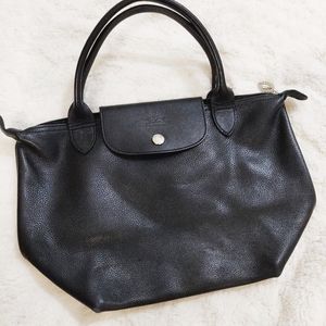 Leather Longchamp Le Pliage Tote